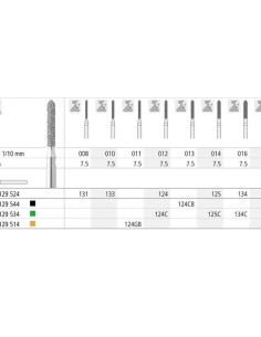 Fresa dental FG 124 6 CB 885 013 FG Diamante S GRUESO - Intensiv