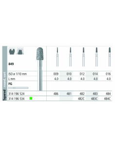 Fresa dental FG 484 6 C 849 016 FG Diamante GRUESO - Intensiv