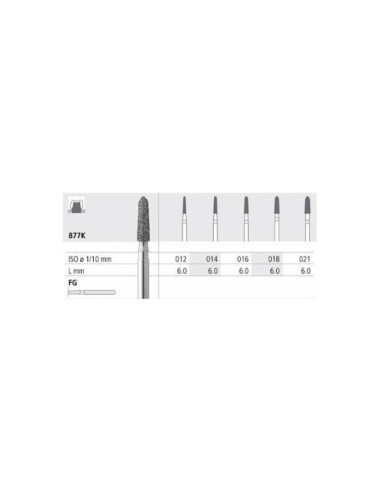 Fresa dental FG 162 6 CB 877K 017 FG Diamante S GRUESO - Intensiv