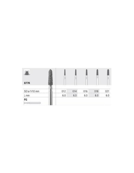 Fresa dental FG 162 6 CB 877K 017 FG Diamante S GRUESO - Intensiv