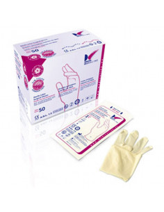 Guantes Latex Esteriles Sin Polvo 50 Pares - MEDICALINE