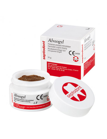 Alveogyl 10Gr: Apósito hemostático alveolar- SEPTODONT