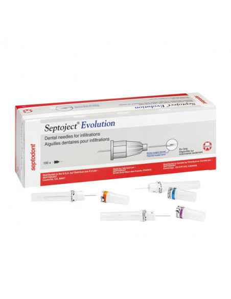 Agujas Septoject Evolution 30G 09 0,3X09Mm 100U. - SEPTODONT