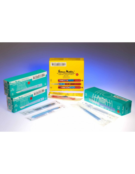 Bisturi Esteril Desechable N.15C Con Mango10U.0521 - SWANN MORTON