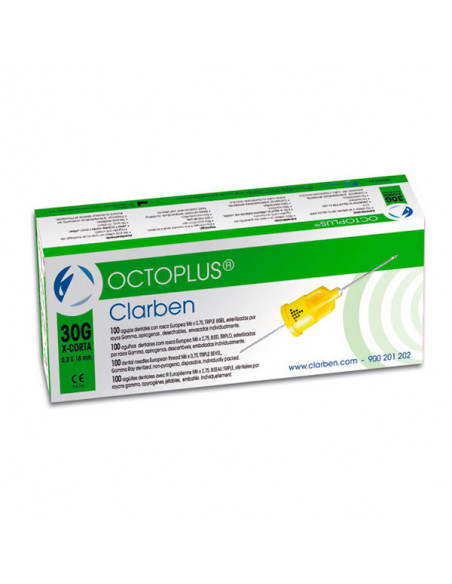 Aguja Octoplus C/Plast. 0.3X16 30G X-Cort.100U - CLARBEN