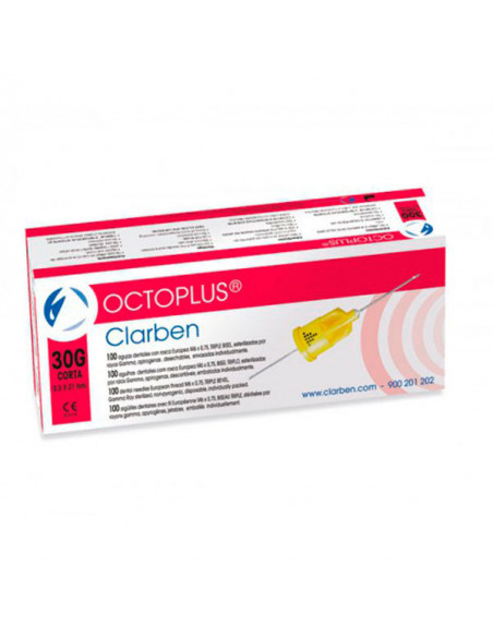 Aguja Octoplus C/Plast. 0.3X21 30G Corta 100U. - CLARBEN