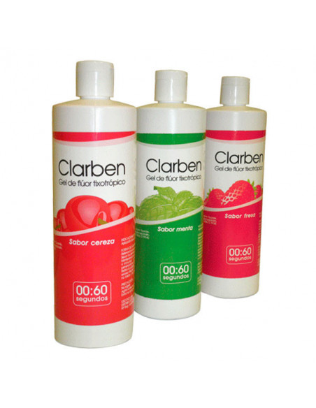 Gel de Flúor Sabor Fresa 500ml CLARBEN – Protección Anticaries Profesional