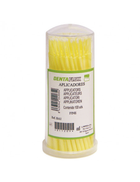 Microaplicadores Finos Amarillos 100U. -