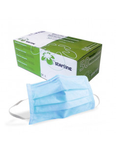 Mascarillas Rectangulares Azules 50U. - STARLINE