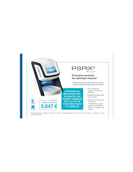 Pspix 2 escaner digital de placas de fosforo satelec acteon