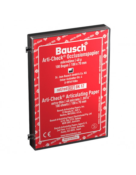 Papel Articular Rojo Hoja 10X7 Cm.100Und.Bk12 - BAUSCH