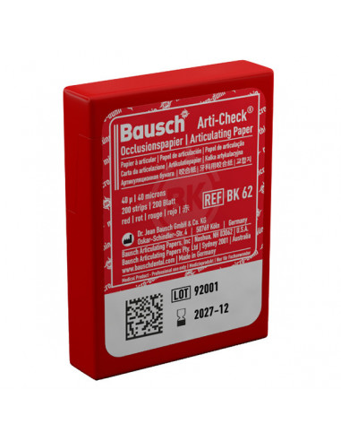 Papel Articular Rojo Tiras Precortadas  200U.Bk62 - BAUSCH