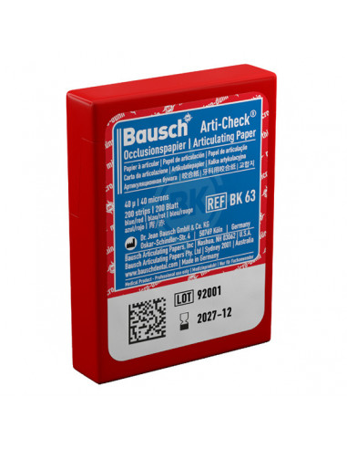 Papel Articular Azul/Rojo Tiras Precortadas  200U.Bk63 - BAUSCH