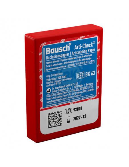 Papel Articular Azul/Rojo Tiras Precortadas  200U.Bk63 - BAUSCH